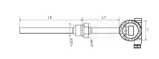 HFS靶式水流開關(guān)尺寸圖